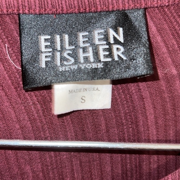Eileen Fisher Burgundy Blouse Small - Picture 5 of 7